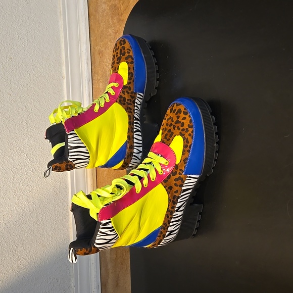 Beautiful multicolored combat boots - Picture 9 of 9